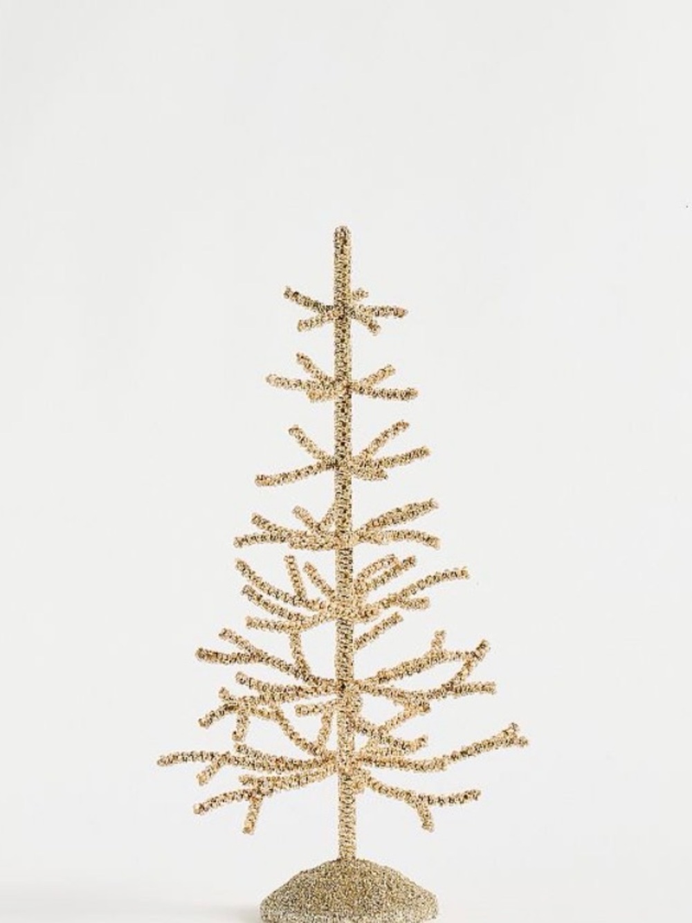 Pottery Barn Christmas Gold Glittery Branch Tree for Mantle or Tabletop